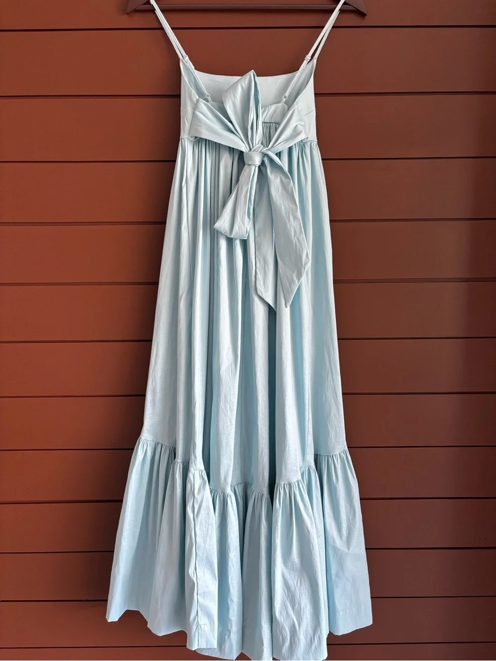 Abercrombie Powder Blue Tie-Back Maxi Dress | XXS